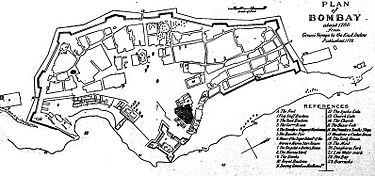 Plan of Bombay 1760